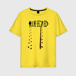 Женская футболка оверсайз Infected zombie