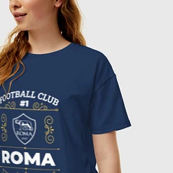 Футболка оверсайз женская Roma FC 1, цвет: тёмно-синий — фото 2