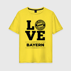 Женская футболка оверсайз Bayern Love Классика