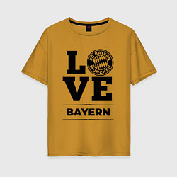 Женская футболка оверсайз Bayern Love Классика