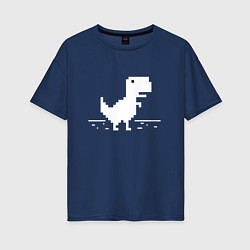 Женская футболка оверсайз Chrome t-rex