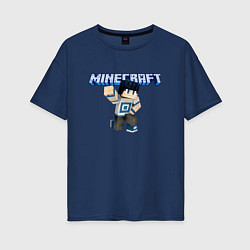 Женская футболка оверсайз Minecraft Hero Video game Pose