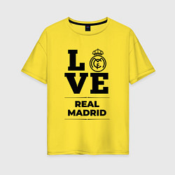 Женская футболка оверсайз Real Madrid Love Классика