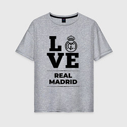 Женская футболка оверсайз Real Madrid Love Классика