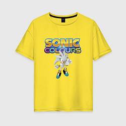 Футболка оверсайз женская Silver Hedgehog Sonic Video Game, цвет: желтый