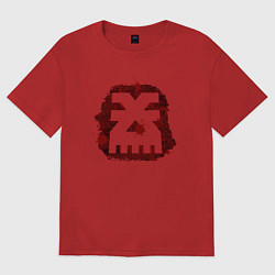 Женская футболка оверсайз Знак Кхорна пятно