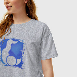 Футболка оверсайз женская Знак Тзинча пятно, цвет: меланж — фото 2