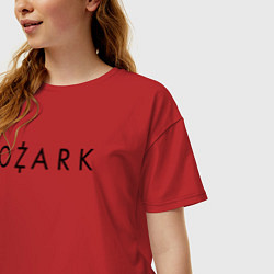 Футболка оверсайз женская Ozark black logo, цвет: красный — фото 2