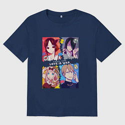 Женская футболка оверсайз Госпожа Кагуя: В любви как на войне Love is War