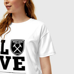 Футболка оверсайз женская West Ham Love Классика, цвет: белый — фото 2