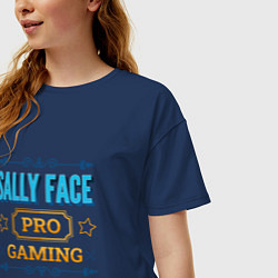 Футболка оверсайз женская Sally Face PRO Gaming, цвет: тёмно-синий — фото 2