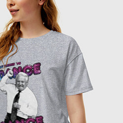 Футболка оверсайз женская Жаркое лето 96го Борис Ельцин, цвет: меланж — фото 2