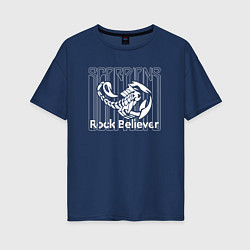 Женская футболка оверсайз Rock Believer Scorpions
