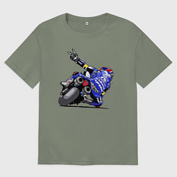 Женская футболка оверсайз Yamaha racing team Racer