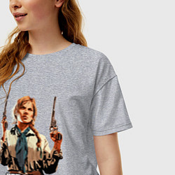 Футболка оверсайз женская Sadie Adler, цвет: меланж — фото 2