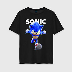 Футболка оверсайз женская Sonic the Hedgehog 2022, цвет: черный