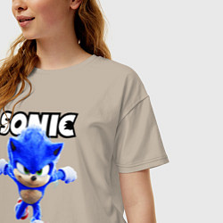 Футболка оверсайз женская Sonic the Hedgehog 2022, цвет: миндальный — фото 2