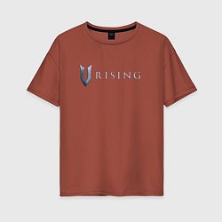 Женская футболка оверсайз V Rising logo