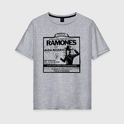 Женская футболка оверсайз Live at the Palladium, NY - Ramones