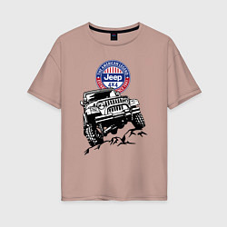 Женская футболка оверсайз Jeep The American Legend Джип Американская легенда