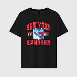 Женская футболка оверсайз NY RANGERS NHL НЬЮ-ЙОРК РЕЙНДЖЕРС