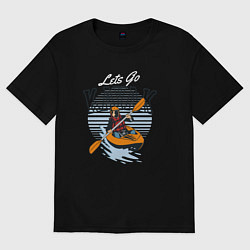 Женская футболка оверсайз Каяки Lets go