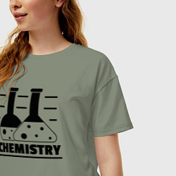 Футболка оверсайз женская CHEMISTRY химия, цвет: авокадо — фото 2