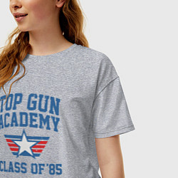 Футболка оверсайз женская TOP GUN Academy Class of 85, цвет: меланж — фото 2