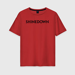 Женская футболка оверсайз Shinedown лого