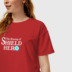 Футболка оверсайз женская The Rising of the Shield Hero logo white color, цвет: красный — фото 2