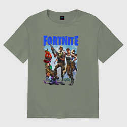 Футболка оверсайз женская FORTNITE ПЕРСОНАЖИ ИГРЫ, цвет: авокадо