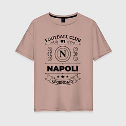 Футболка оверсайз женская Napoli: Football Club Number 1 Legendary, цвет: пыльно-розовый