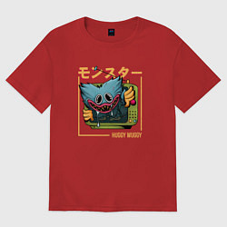 Футболка оверсайз женская Japan Huggy Wuggy, цвет: красный
