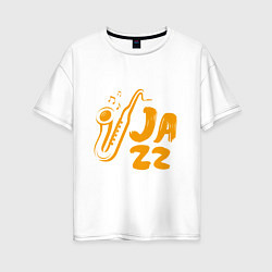 Женская футболка оверсайз Jazz Music