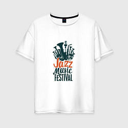 Женская футболка оверсайз Jazz - Festival