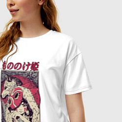 Футболка оверсайз женская ПРИНЦЕССА МОНОНОКЕPRINCESS MONONOKE, цвет: белый — фото 2