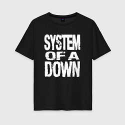 Женская футболка оверсайз System of a Down логотип
