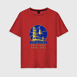 Женская футболка оверсайз Champions - Warriors