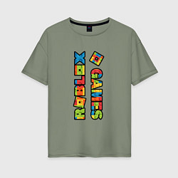 Женская футболка оверсайз Roblox Lego Game