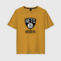 Женская футболка оверсайз Бруклин Нетс NBA