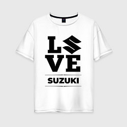 Футболка оверсайз женская Suzuki Love Classic, цвет: белый