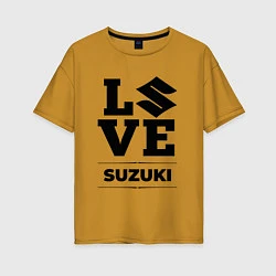 Футболка оверсайз женская Suzuki Love Classic, цвет: горчичный