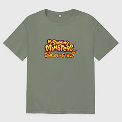 Женская футболка оверсайз My singing monsters Dawn of Fire