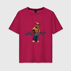 Женская футболка оверсайз Tupac Rip
