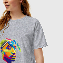 Футболка оверсайз женская 2PAC Style, цвет: меланж — фото 2