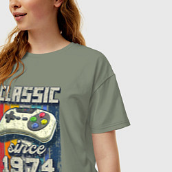 Футболка оверсайз женская Классика 1974 года, цвет: авокадо — фото 2