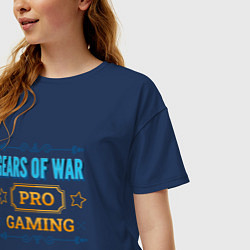 Футболка оверсайз женская Игра Gears of War PRO Gaming, цвет: тёмно-синий — фото 2