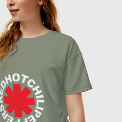 Футболка оверсайз женская Peppers - Logo, цвет: авокадо — фото 2