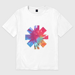 Футболка оверсайз женская RHCP Color, цвет: белый