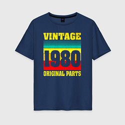 Женская футболка оверсайз Винтаж 1980 оригинальные детали